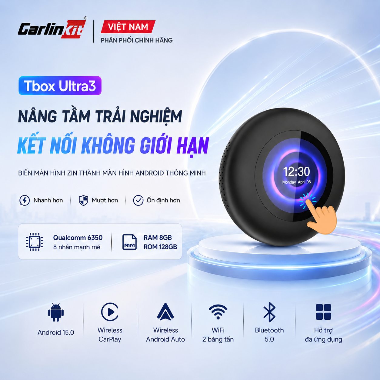 ANDROID BOX CARLINKIT ULTRA 3 CHIP 8X 6350, Ram 8GB-Rom 128GB ANDROID BOX CARLINKIT ULTRA 3 CHIP 8X 6350, Ram 8GB-Rom 128GB